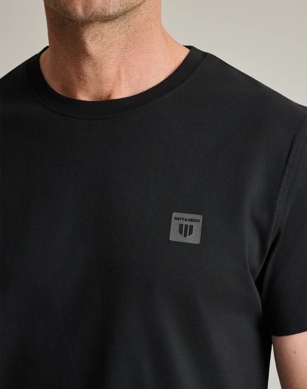 Men's T-Shirts Navy & Green Black