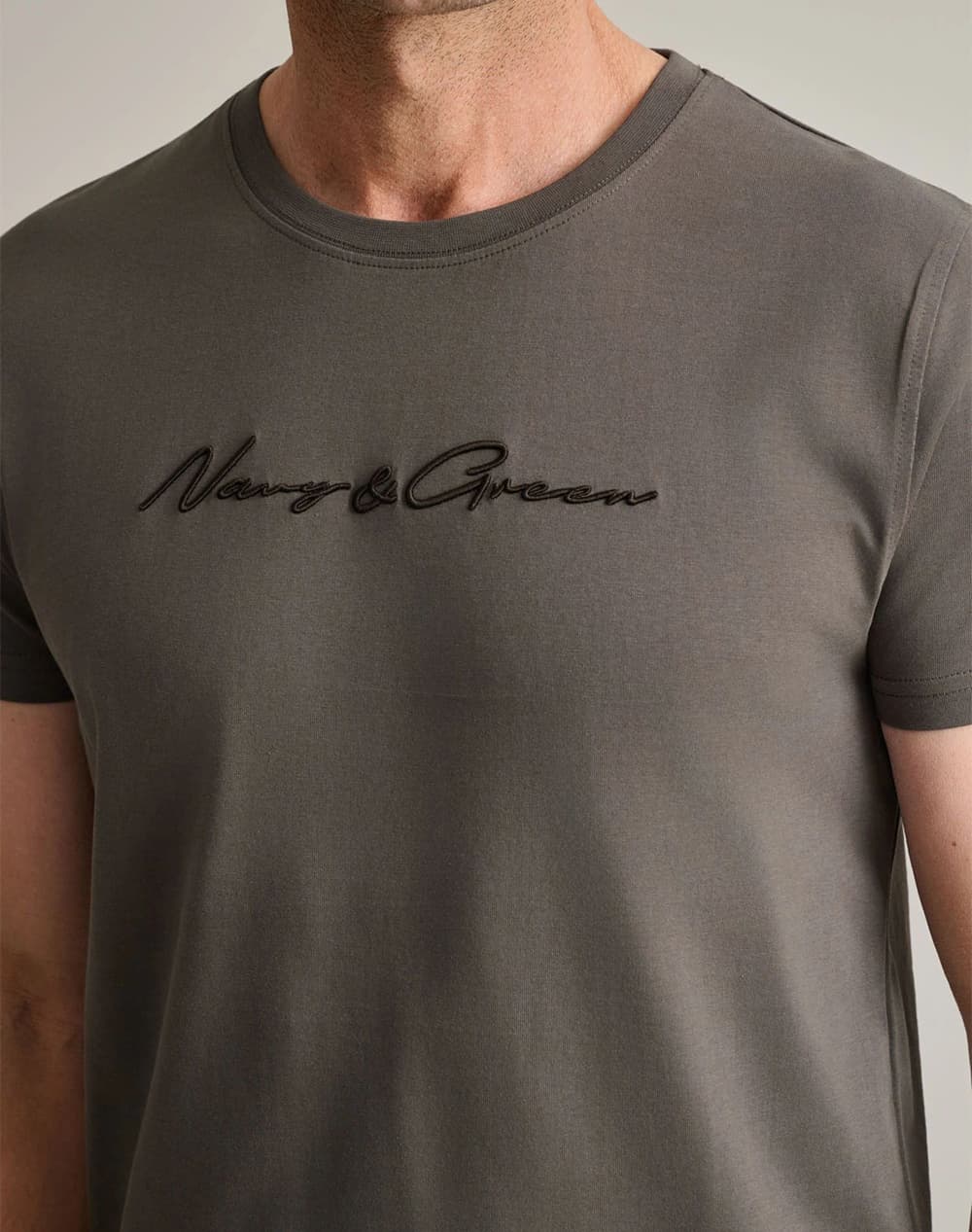 Men's T-Shirts Navy & Green Green