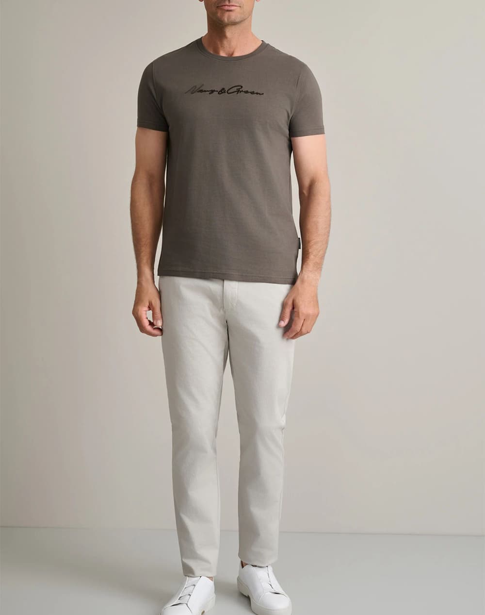 Men's T-Shirts Navy & Green Green