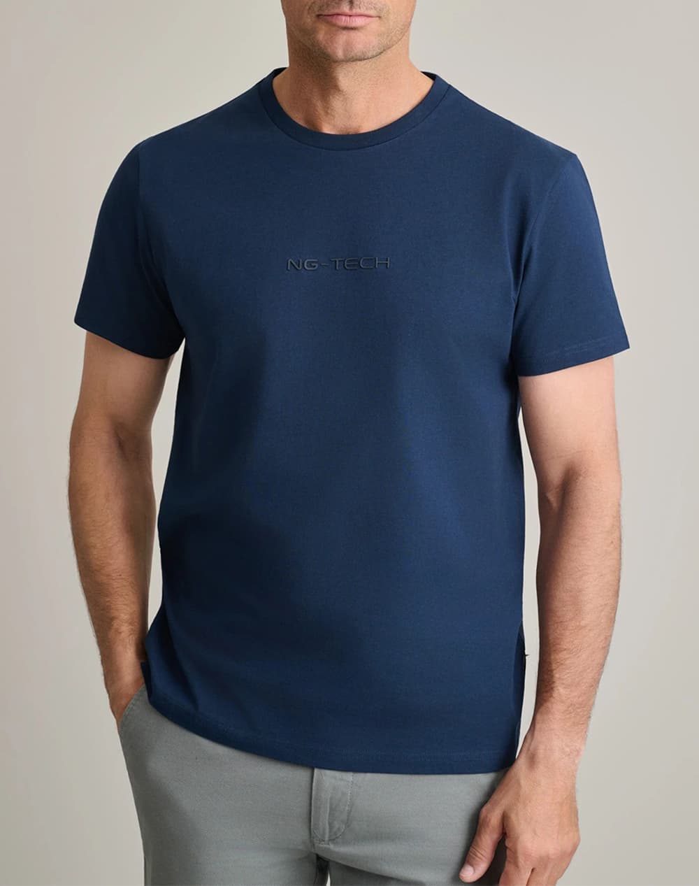 Men's T-Shirts Navy & Green Black