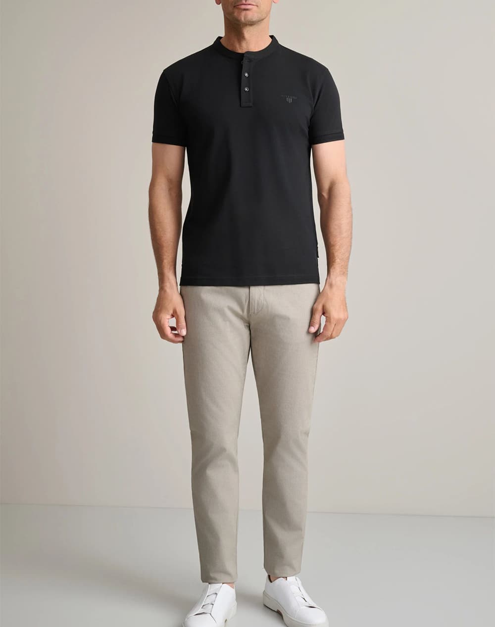 Men's T-Shirts Navy & Green Black