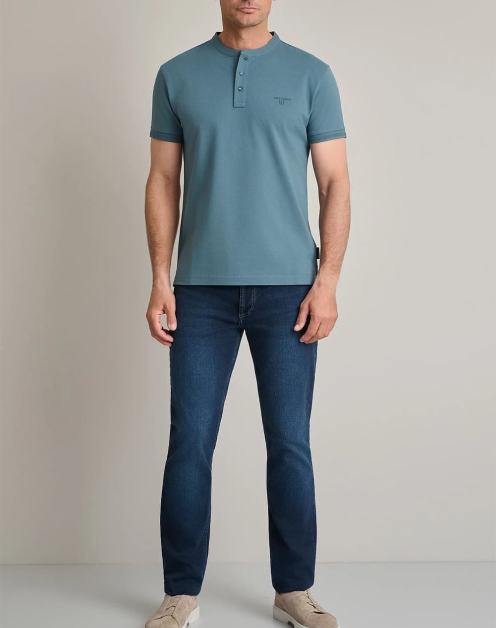 Men's T-Shirts Navy & Green Blue