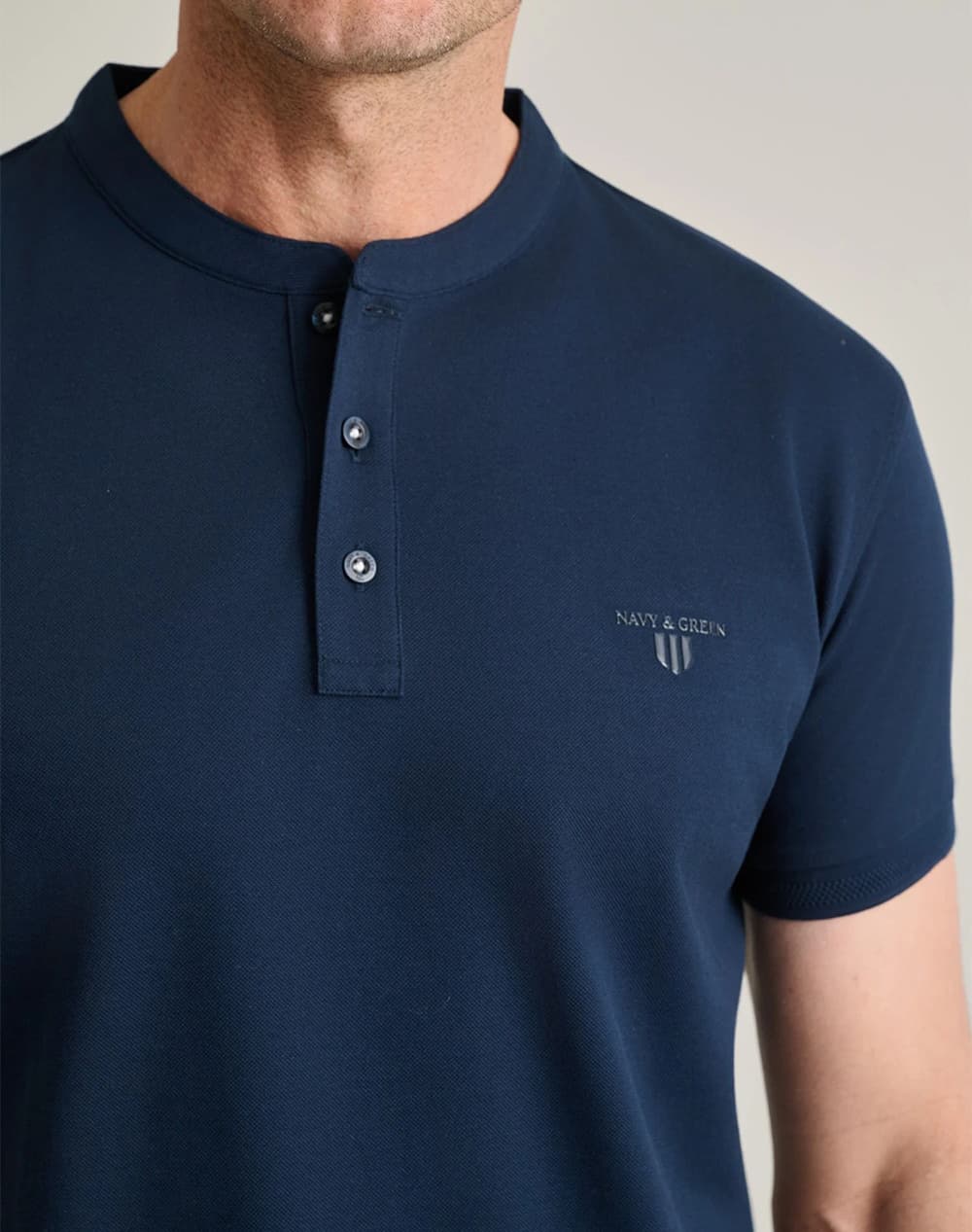 Men's T-Shirts Navy & Green Blue