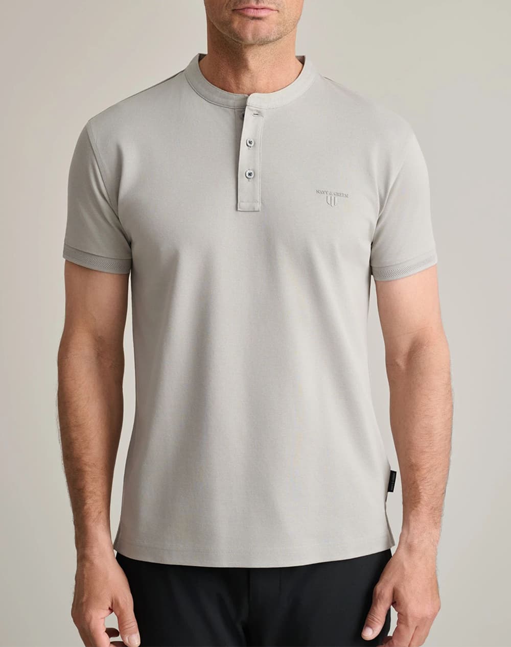 Men's T-Shirts Navy & Green Gray