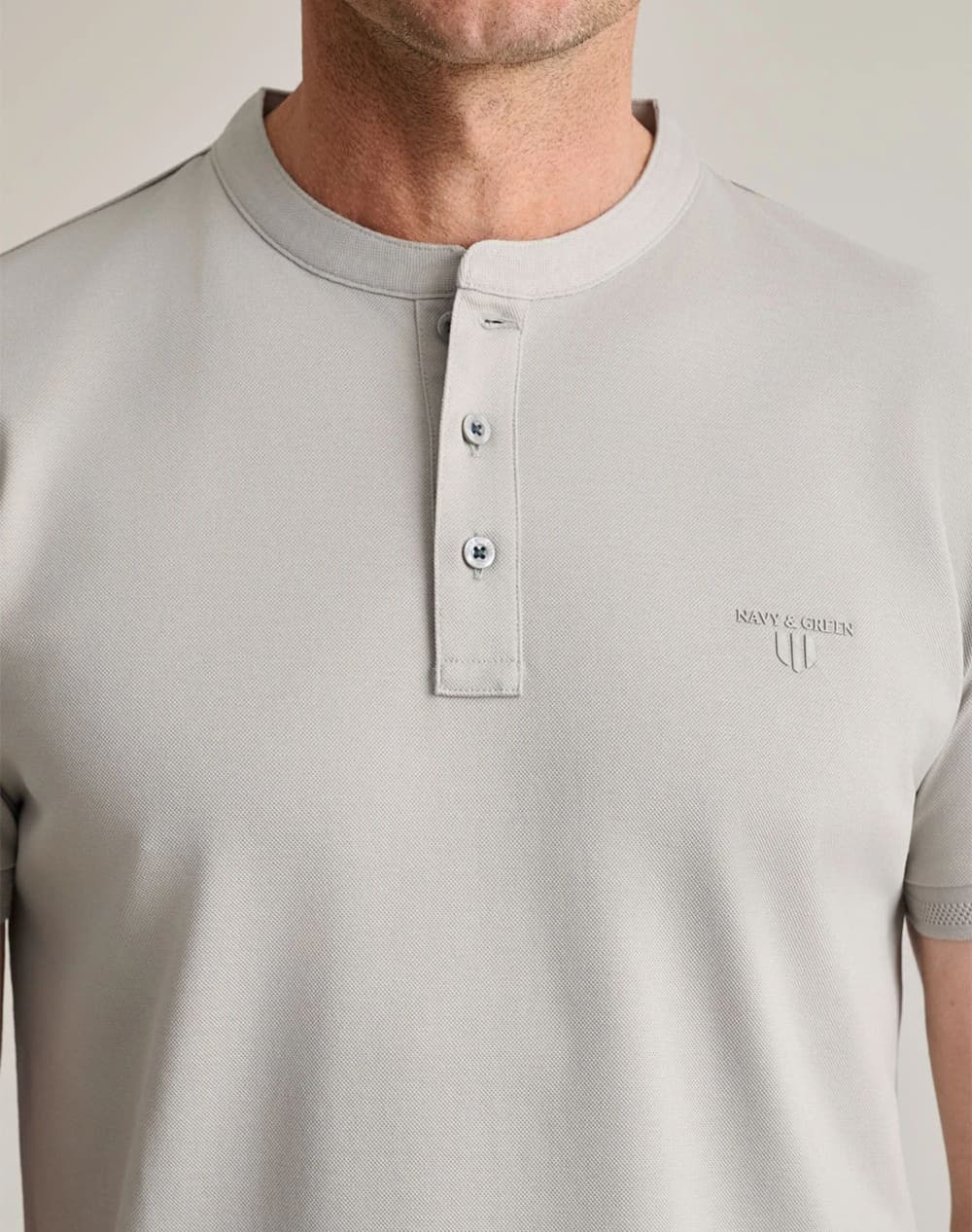 Men's T-Shirts Navy & Green Gray