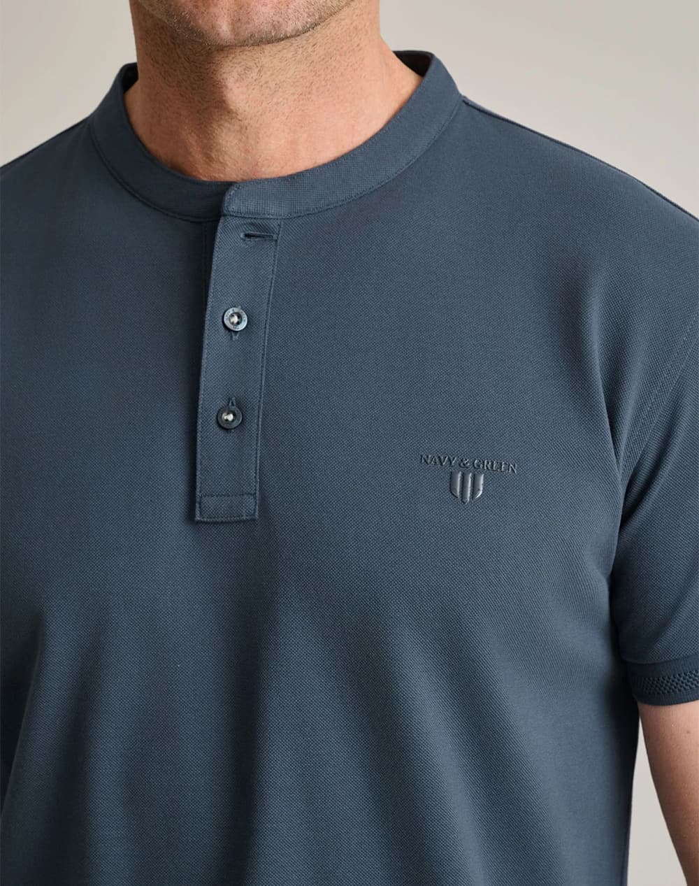 Men's T-Shirts Navy & Green Blue