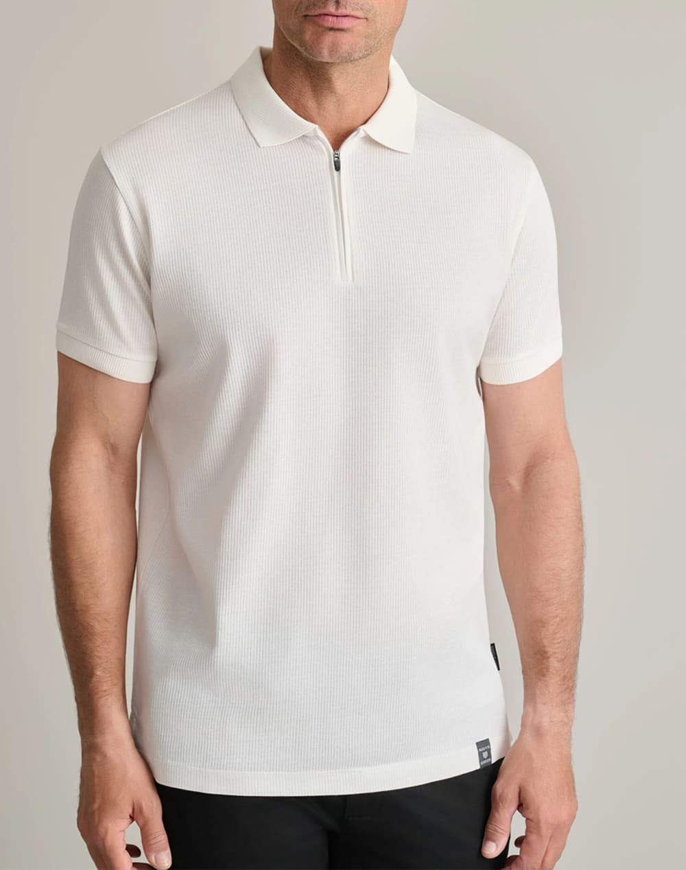 NAVY&GREEN ΜΠΛΟΥΖΑΚΙ ΠΟΛΟ ΜΕ ΦΕΡΜΟΥΑΡ , CUSTOM FIT 24IL.004/PLZ-WHITE White