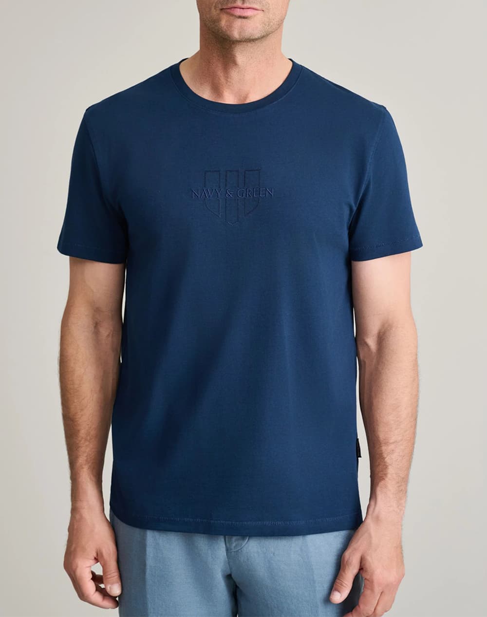 Men's T-Shirts Navy & Green Green