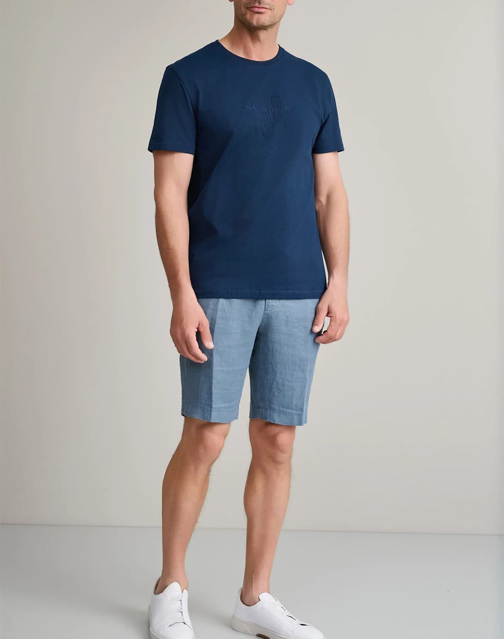 Men's T-Shirts Navy & Green Blue