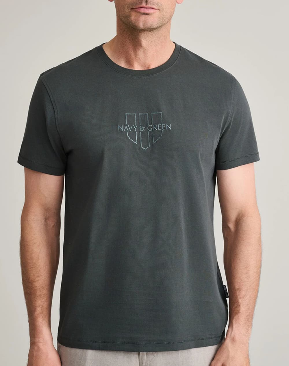 Men's T-Shirts Navy & Green Green