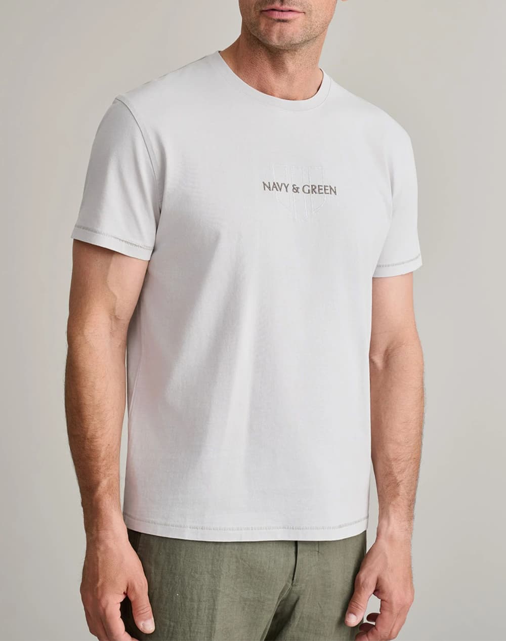 Men's T-Shirts Navy & Green Green