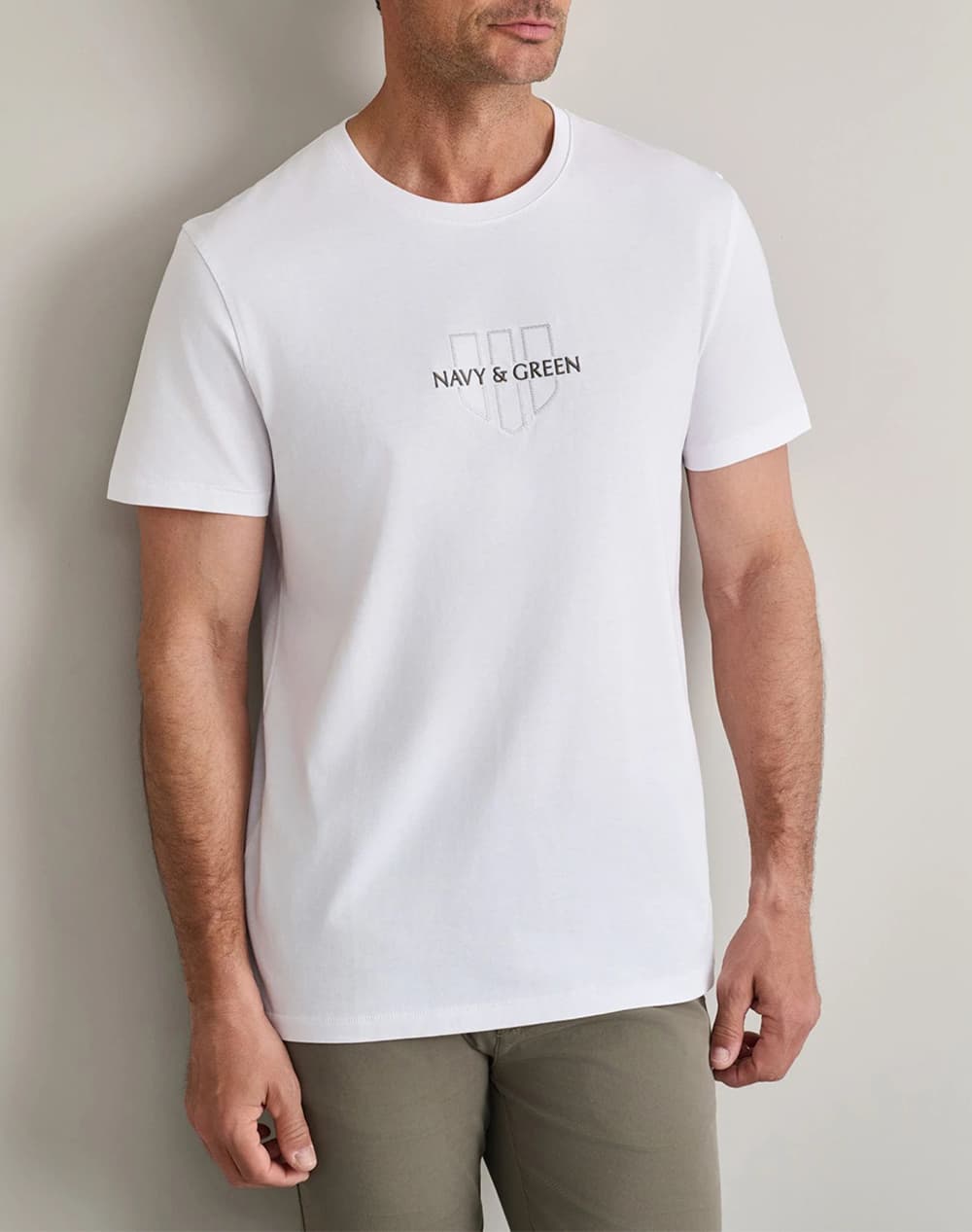 Men's T-Shirts Navy & Green Green