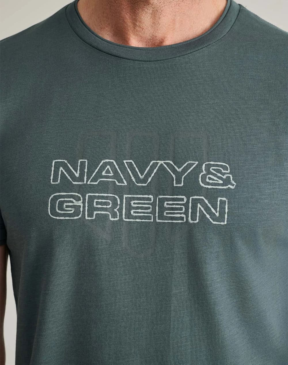 Men's T-Shirts Navy & Green Green