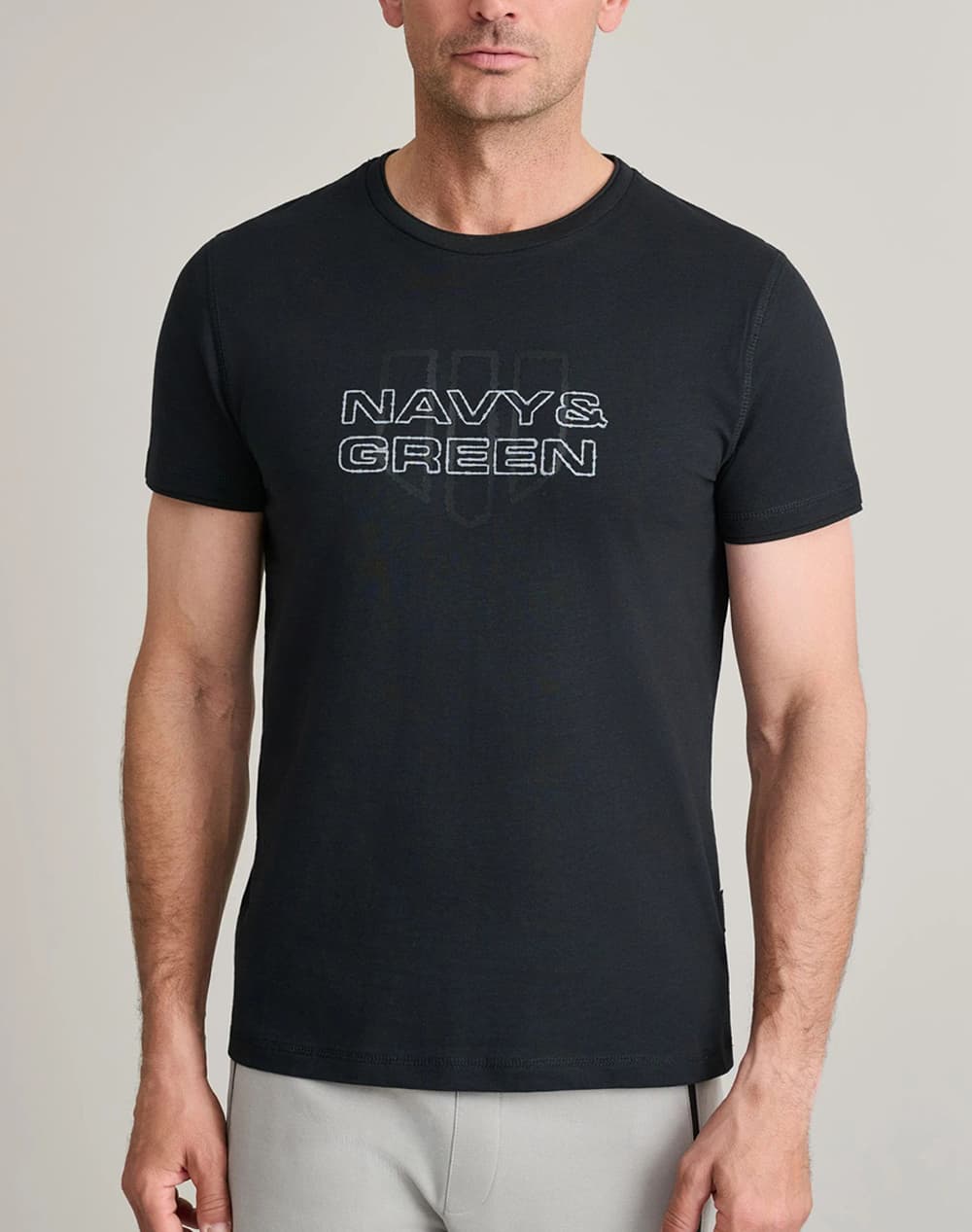 Men's T-Shirts Navy & Green Blue