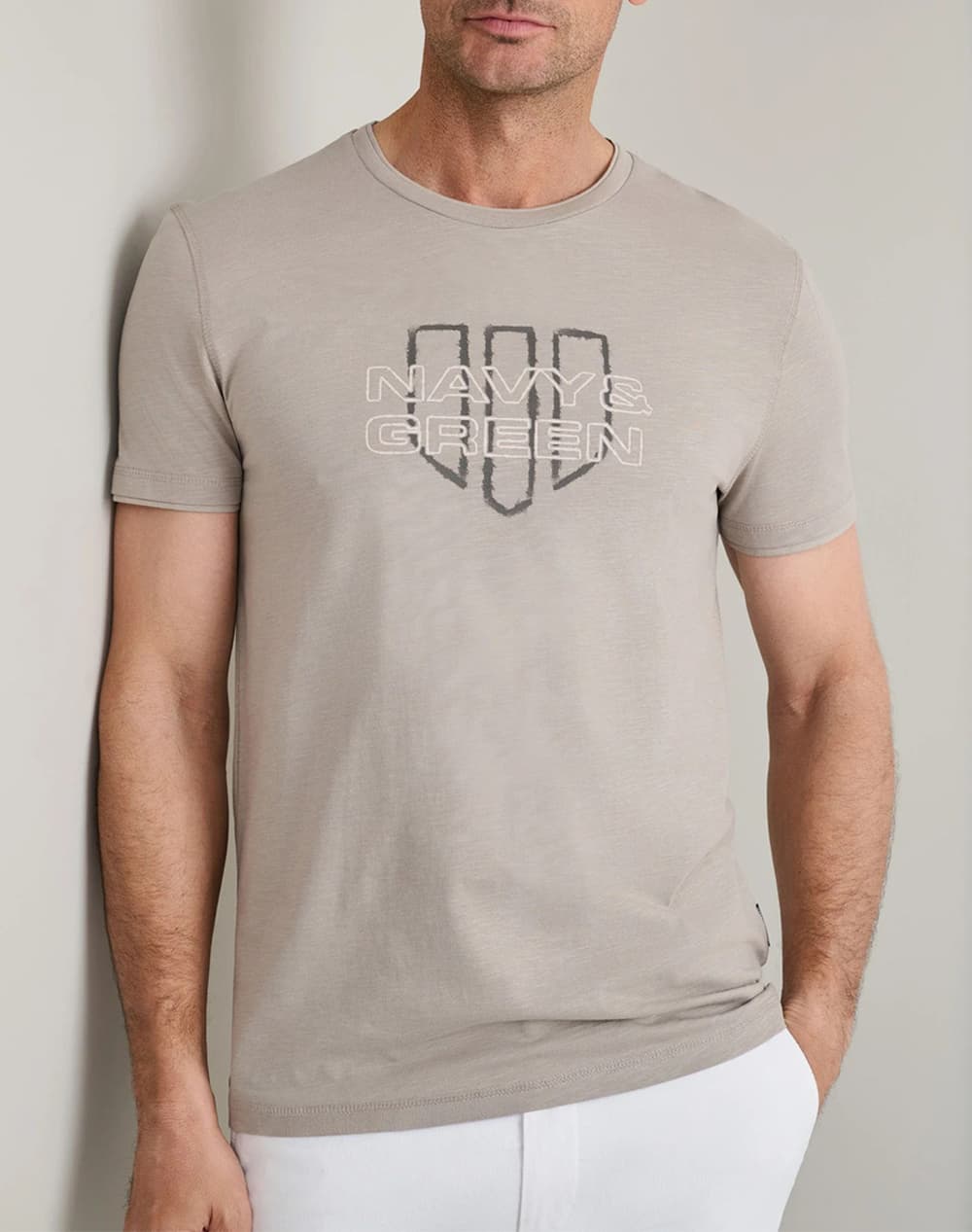 Men's T-Shirts Navy & Green Blue