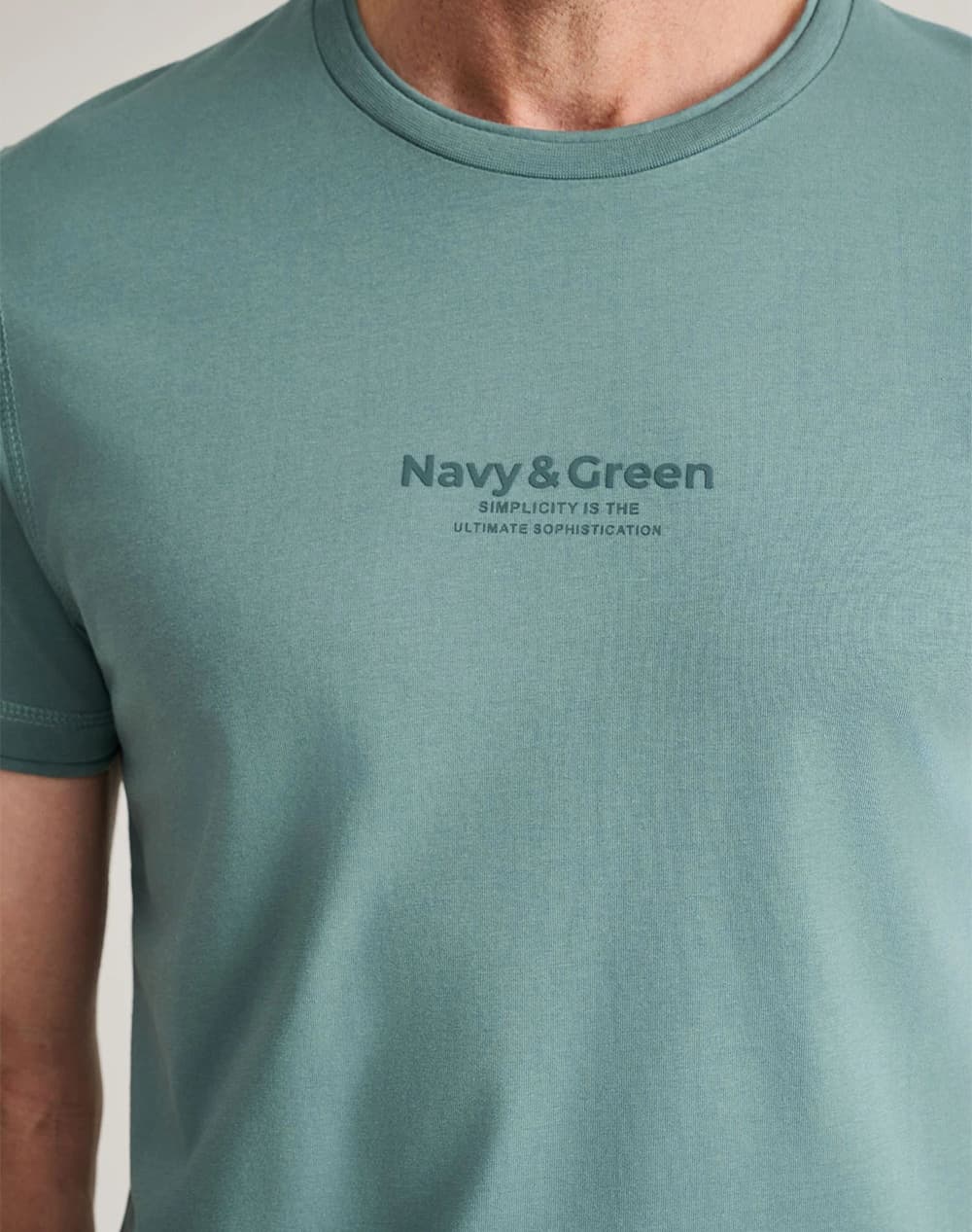 Men's T-Shirts Navy & Green Green