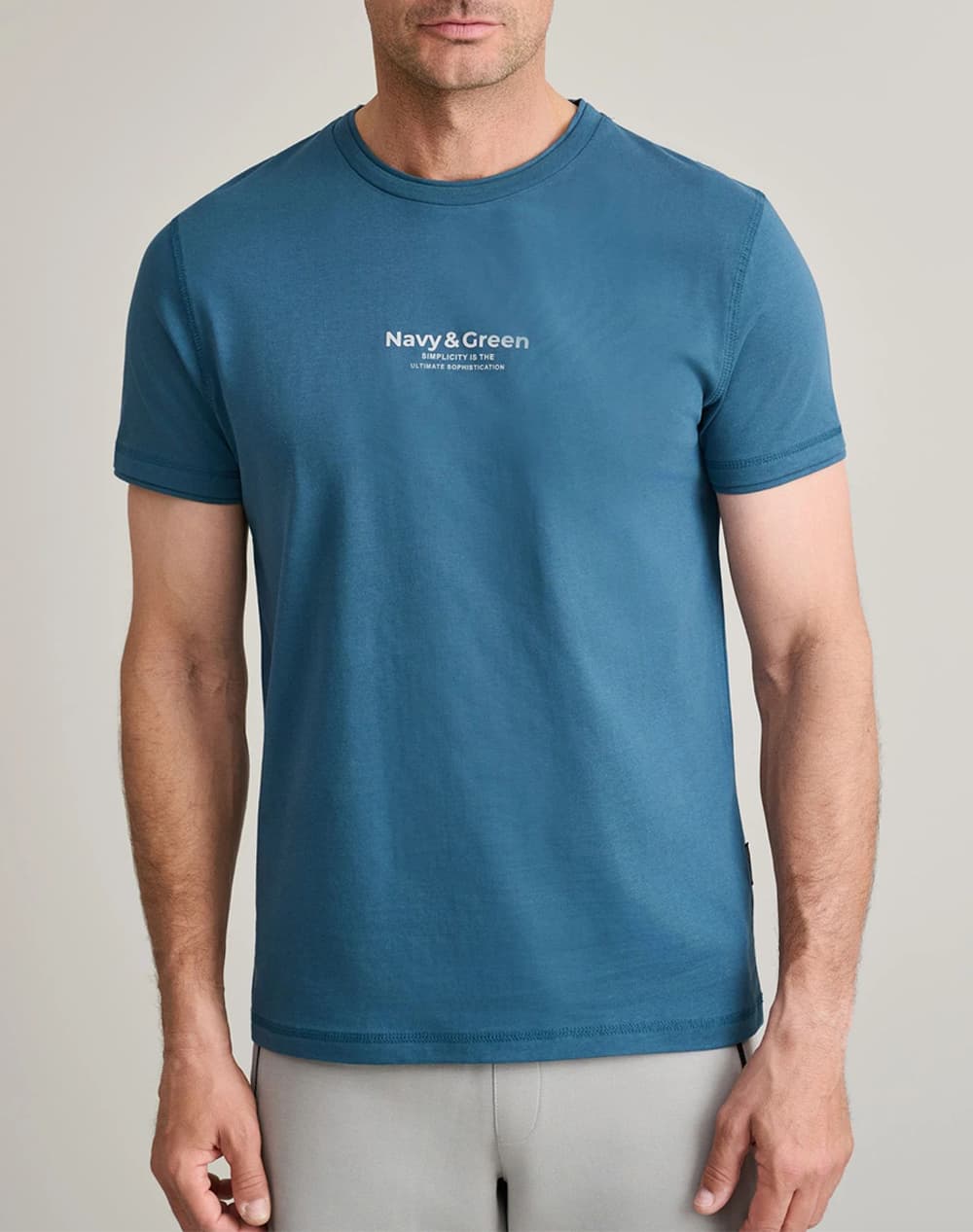 Men's T-Shirts Navy & Green Green