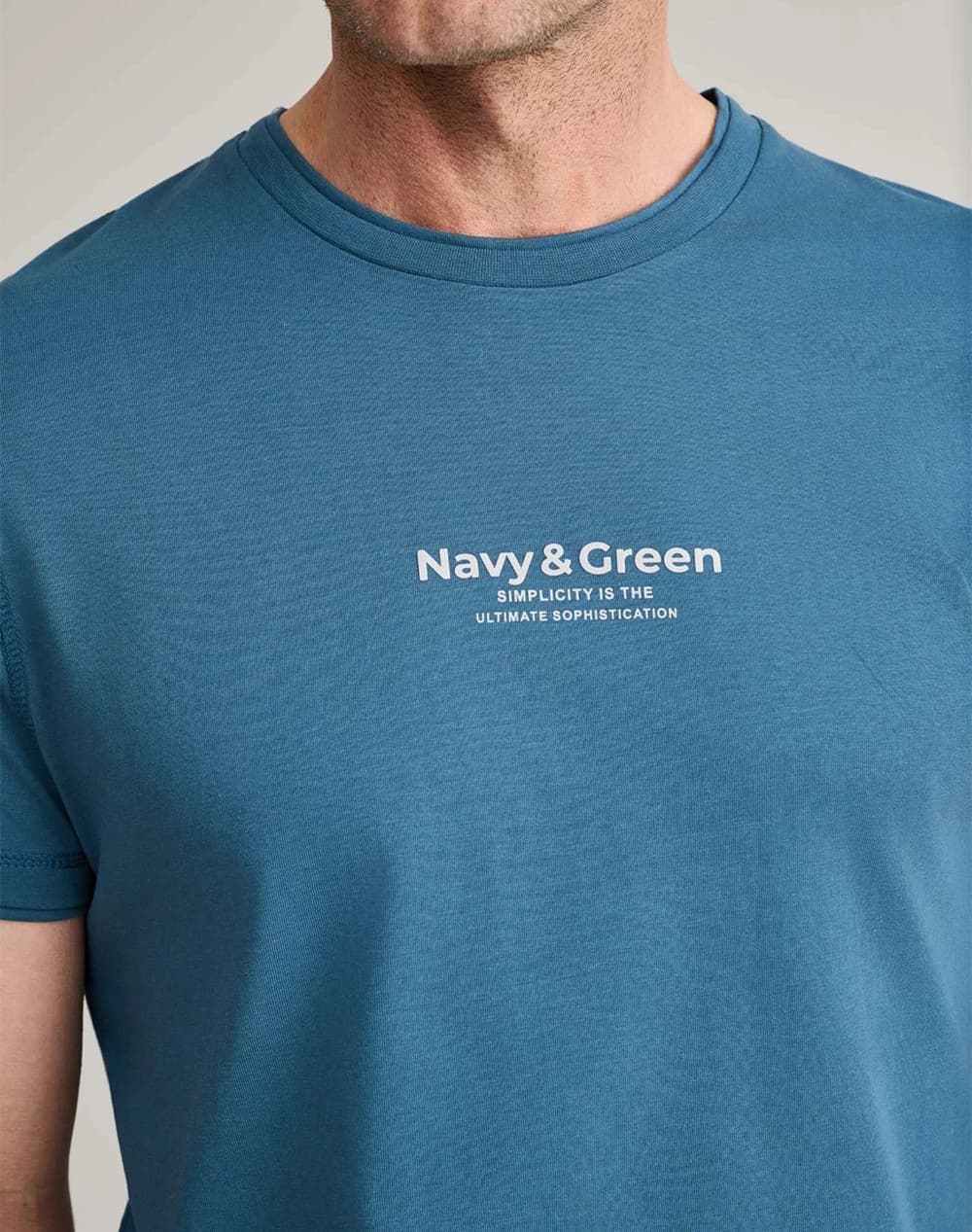 Men's T-Shirts Navy & Green Blue