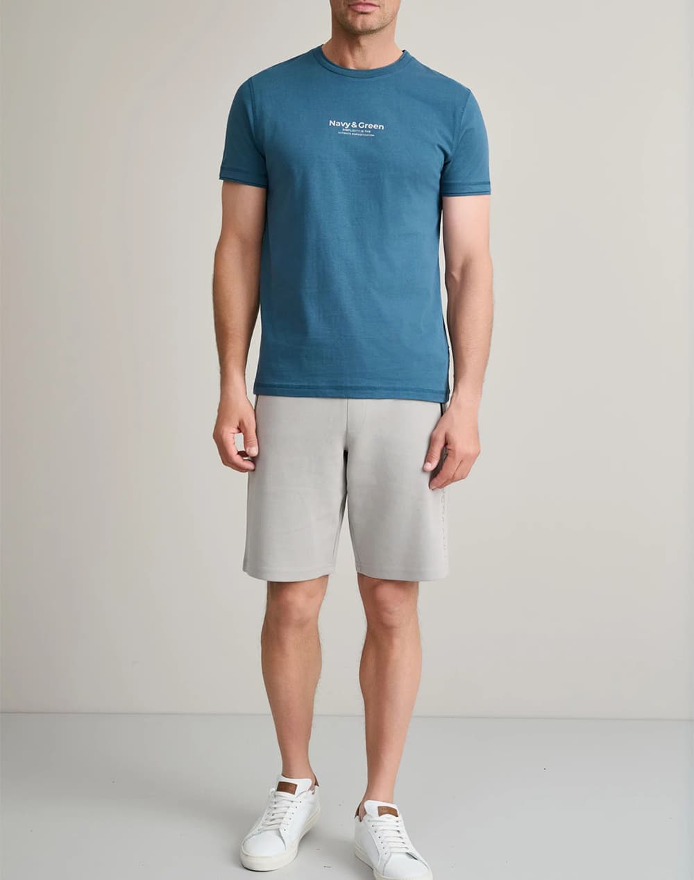 Men's T-Shirts Navy & Green Blue