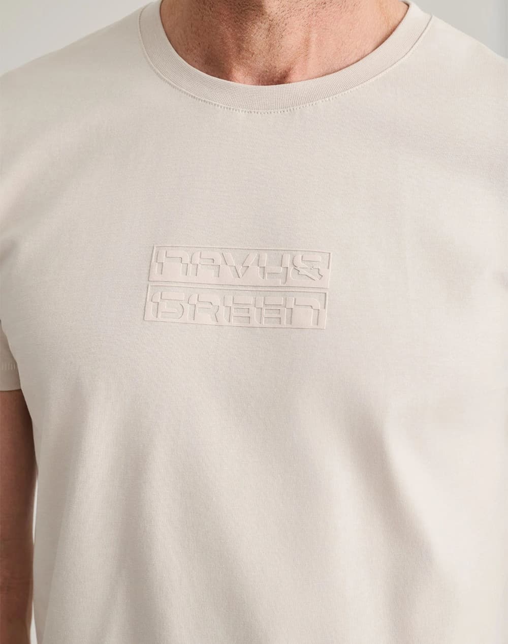 Men's T-Shirts Navy & Green Beige