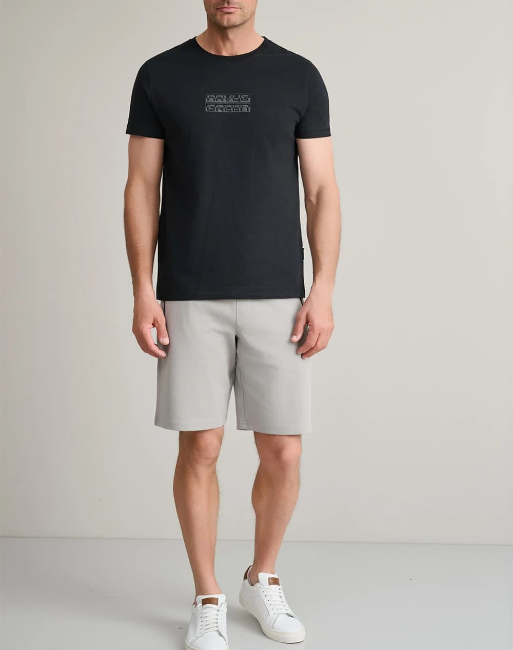 Men's T-Shirts Navy & Green Black