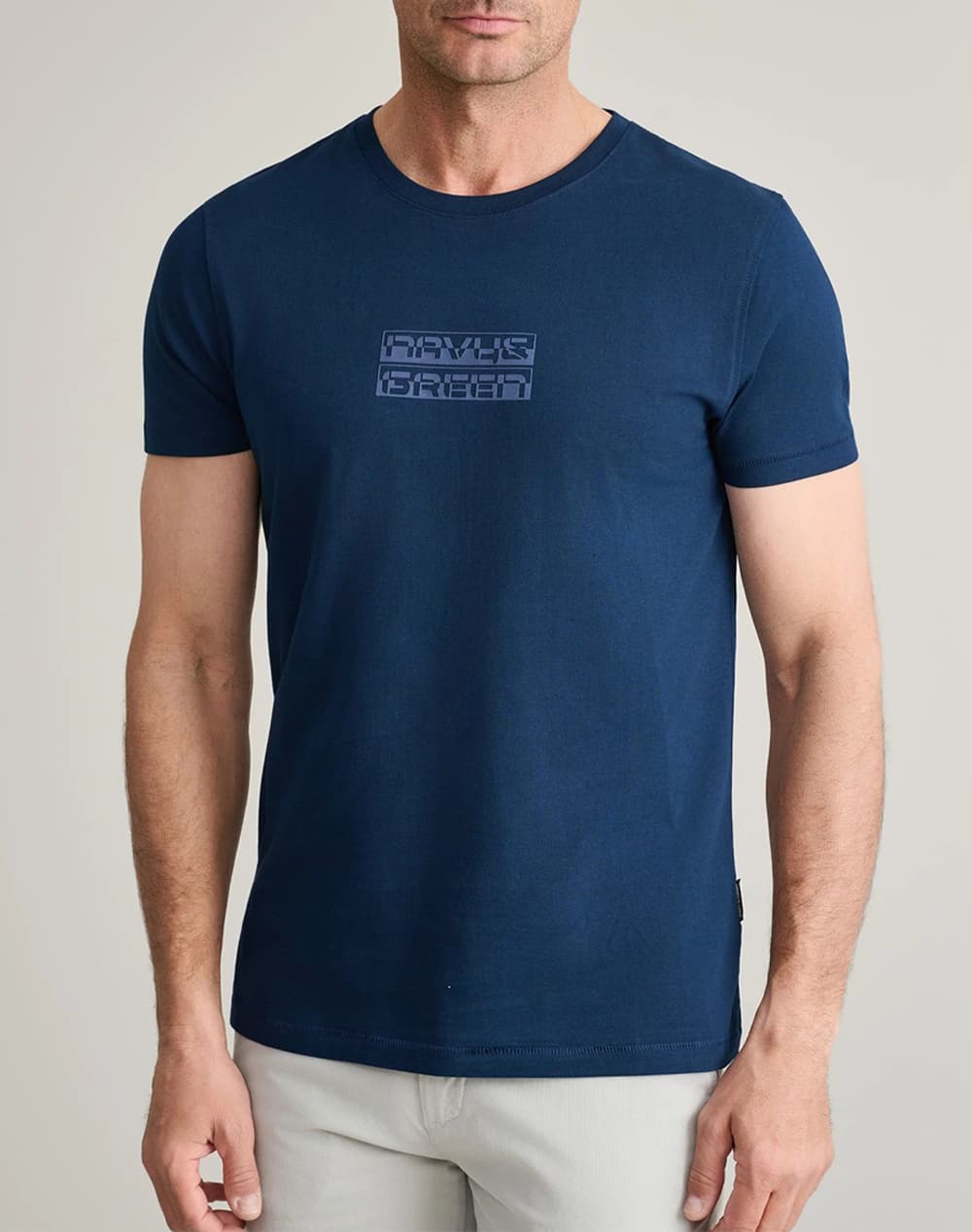 Men's T-Shirts Navy & Green Blue