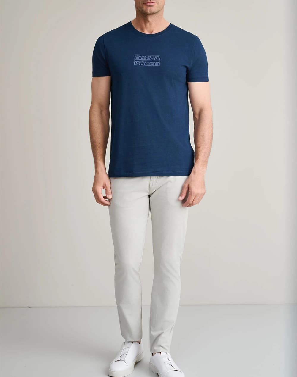 Men's T-Shirts Navy & Green Blue