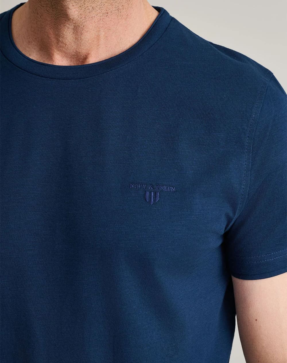 Men's T-Shirts Navy & Green Blue