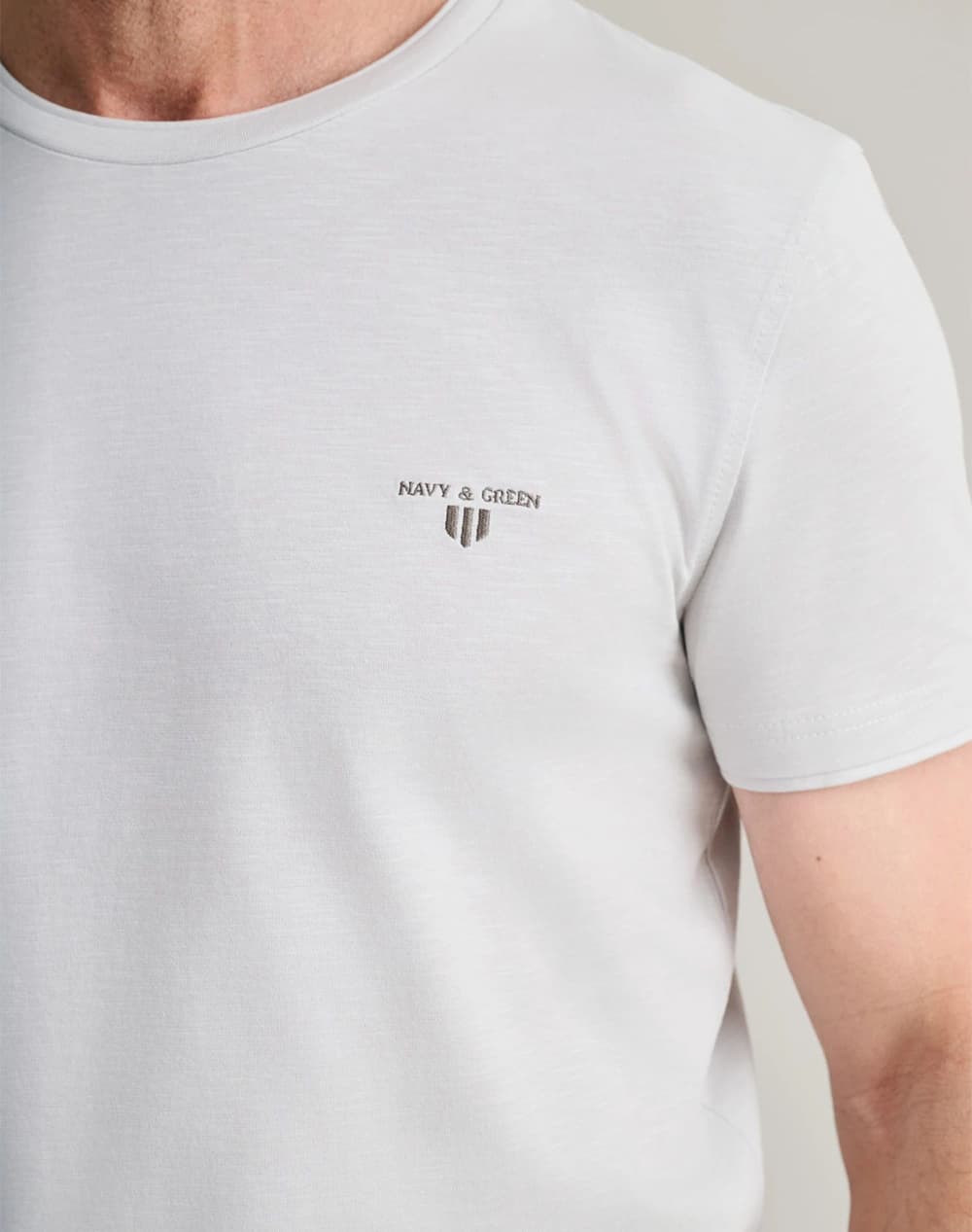 Men's T-Shirts Navy & Green Ecru