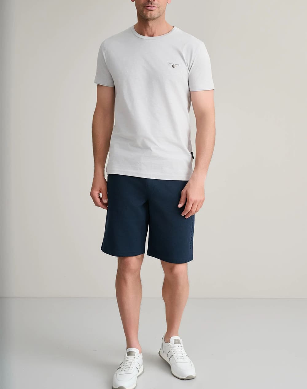 Men's T-Shirts Navy & Green Ecru