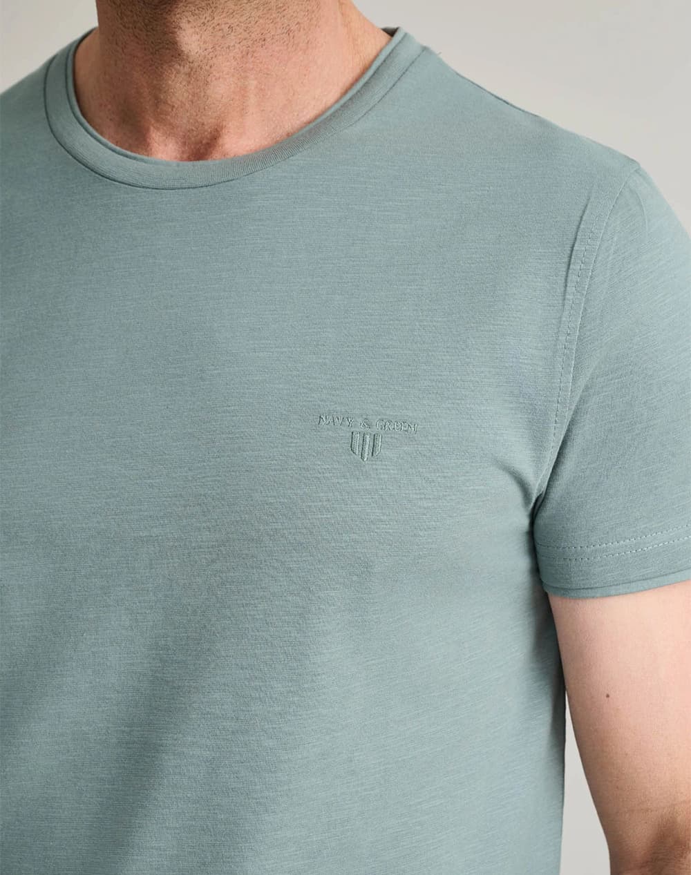 Men's T-Shirts Navy & Green Green