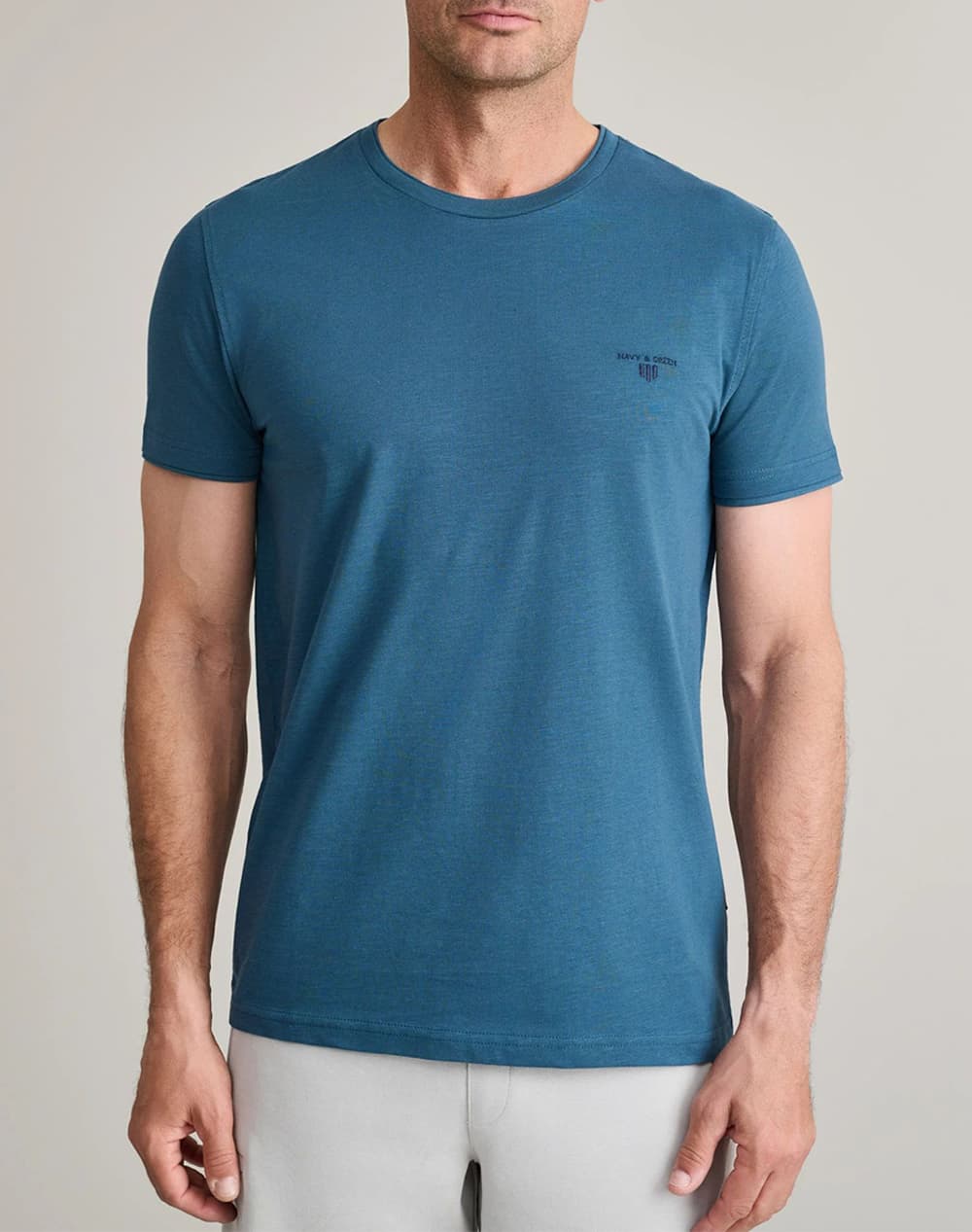 Men's T-Shirts Navy & Green Green