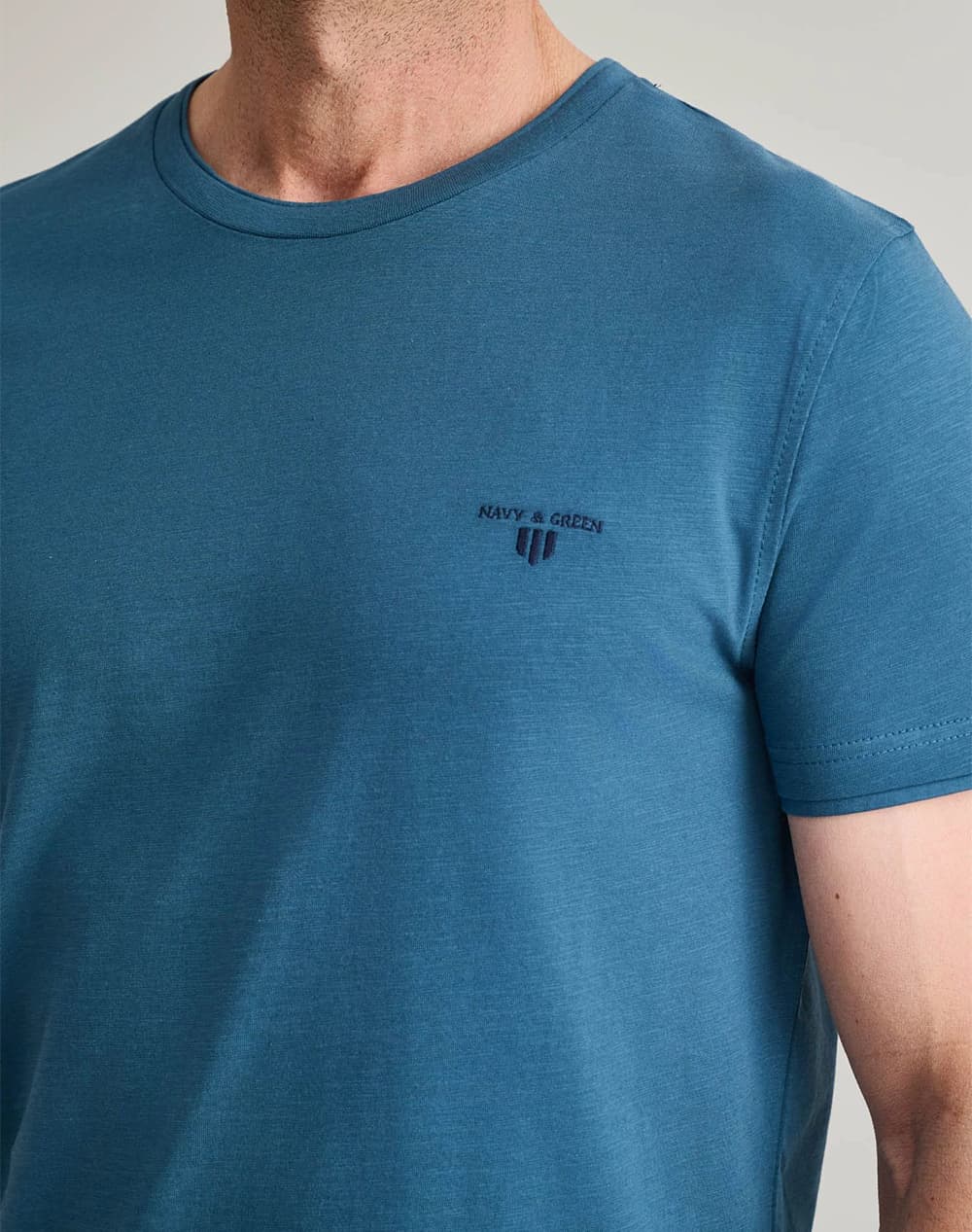 Men's T-Shirts Navy & Green Blue