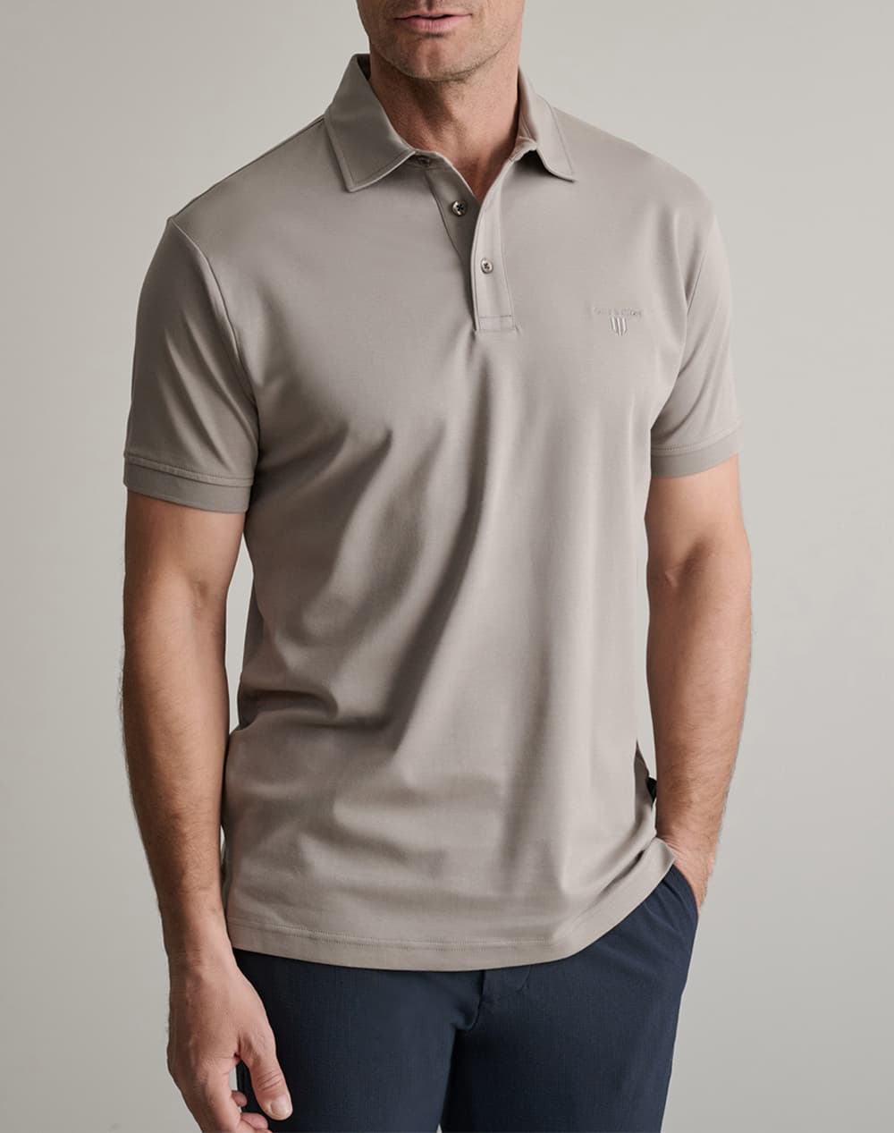 Men's Polo Shirts Navy & Green Black