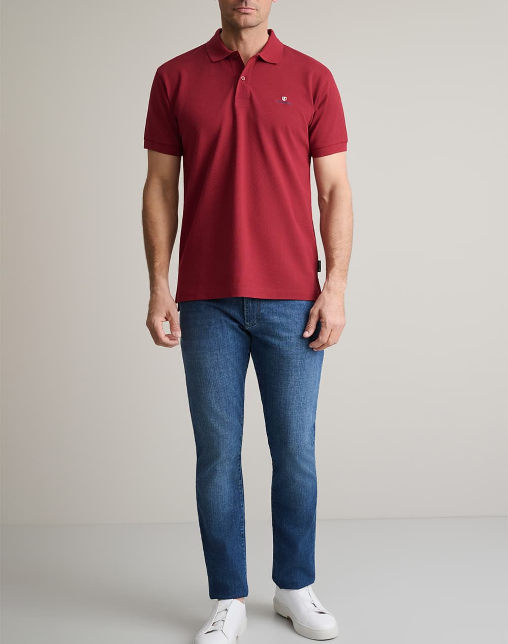 Men's Polo Shirts Navy & Green Bordeaux