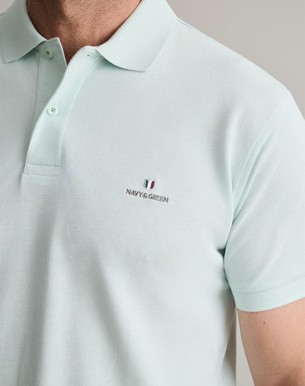 Men's Polo Shirts Navy & Green Green