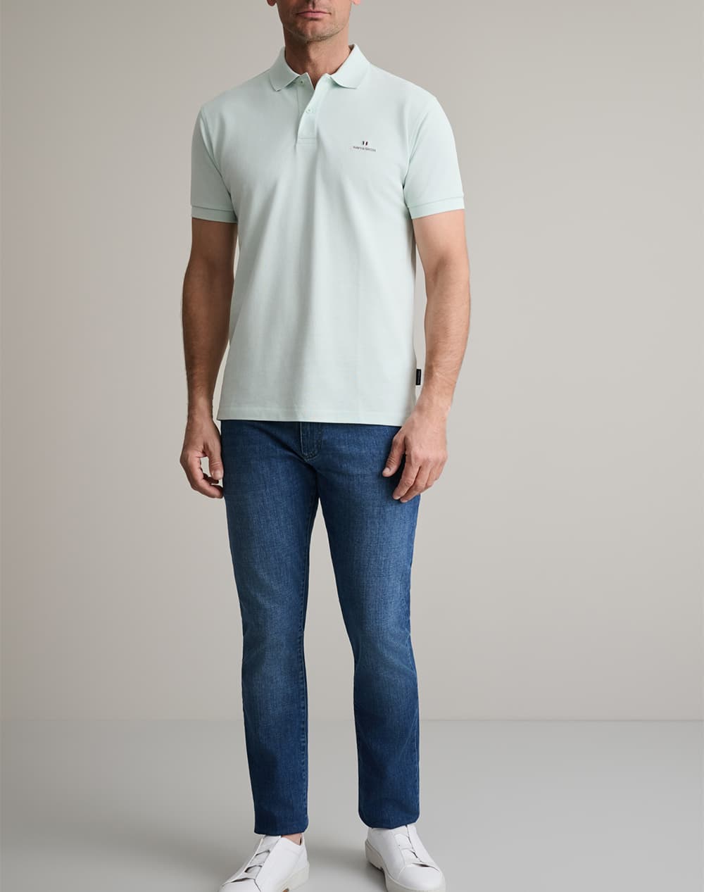 Men's Polo Shirts Navy & Green Green