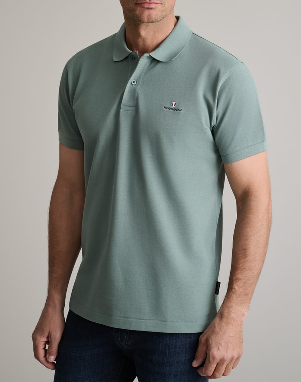 NAVY&GREEN ΜΠΛΟΥΖΑΚΙ ΠΟΛΟ M/ΧΡΩΜΟ, CUSTOM FIT 24GE.300.9-STORMY SEA Mixed