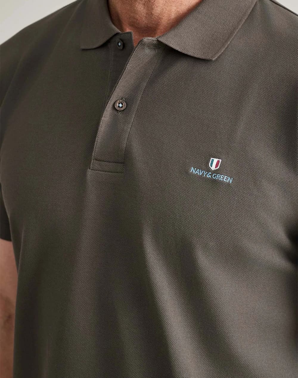 Men's Polo Shirts Navy & Green Green