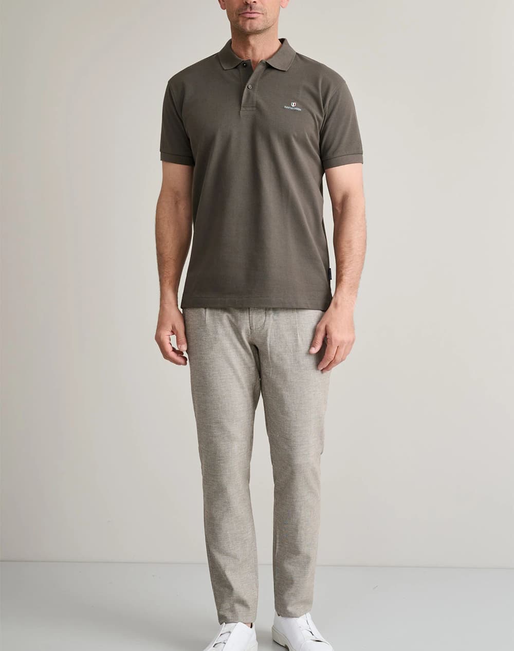 Men's Polo Shirts Navy & Green Green