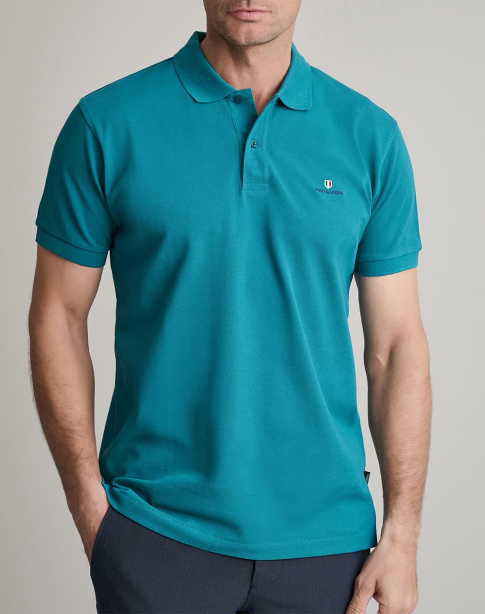 NAVY&GREEN ΜΠΛΟΥΖΑΚΙ ΠΟΛΟ M/ΧΡΩΜΟ, CUSTOM FIT 24GE.300.9-MERLOT Bordeux