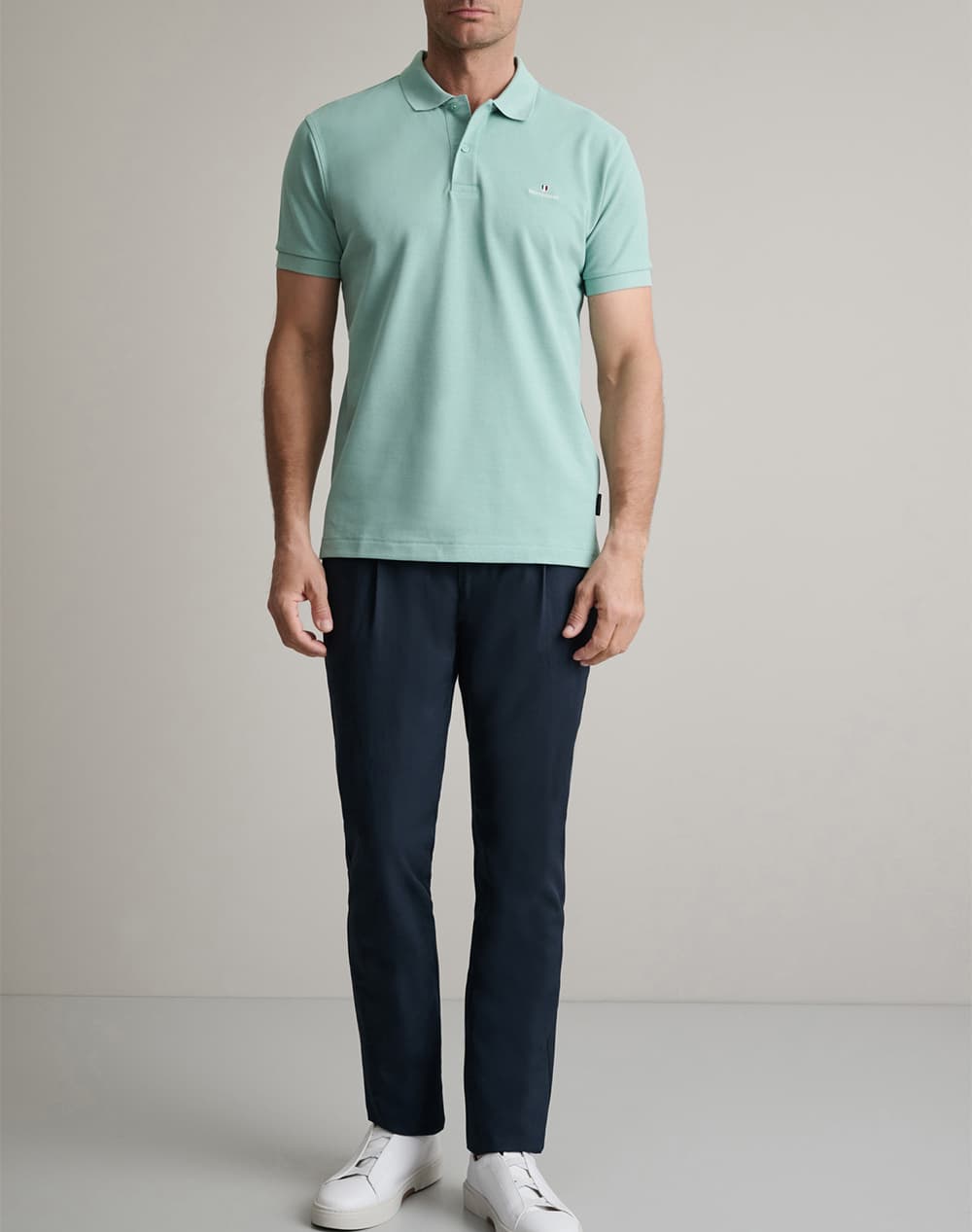 Men's Polo Shirts Navy & Green Green