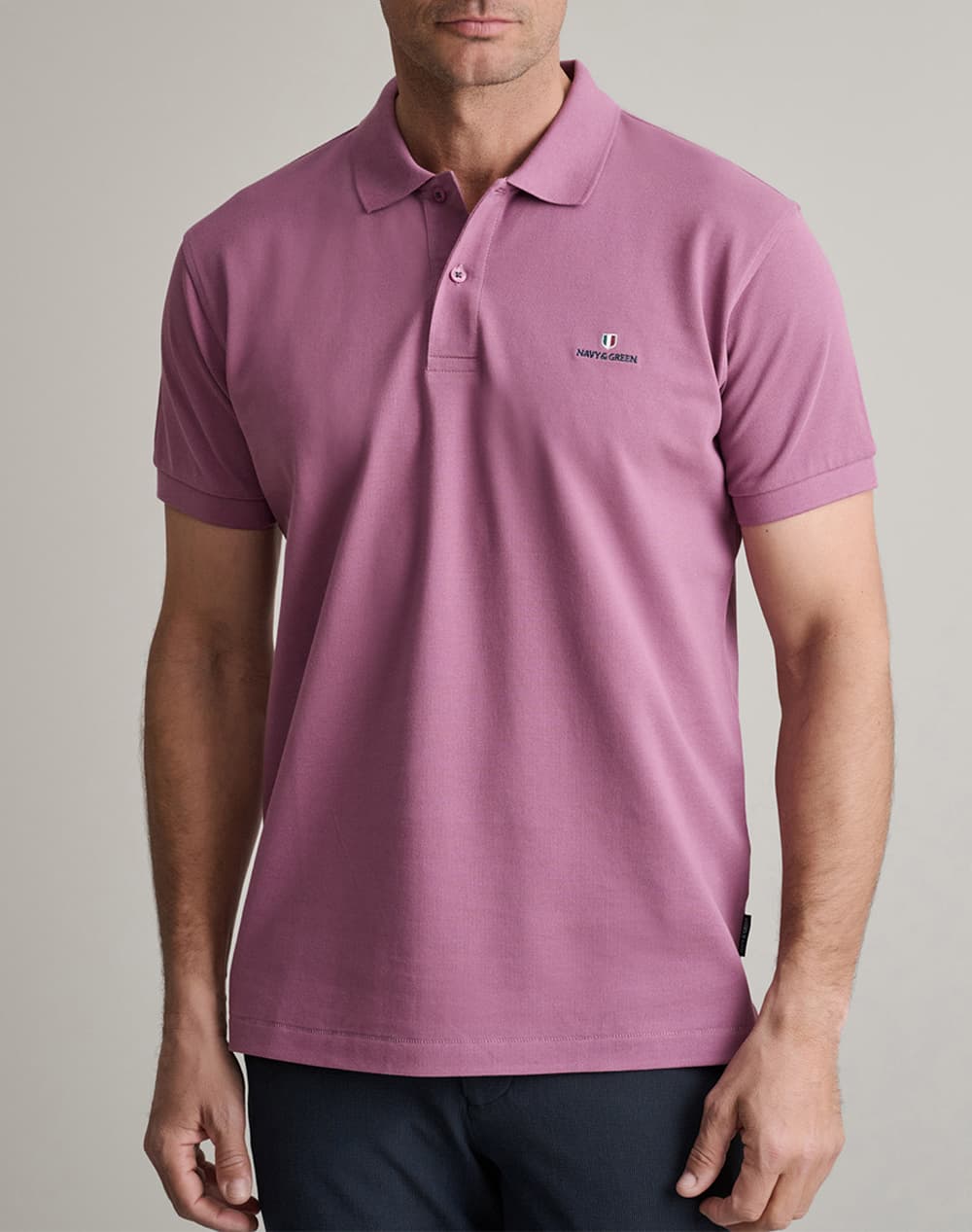 NAVY&GREEN ΜΠΛΟΥΖΑΚΙ ΠΟΛΟ M/ΧΡΩΜΟ, CUSTOM FIT 24GE.300.9-GRAPE NECTAR Violet