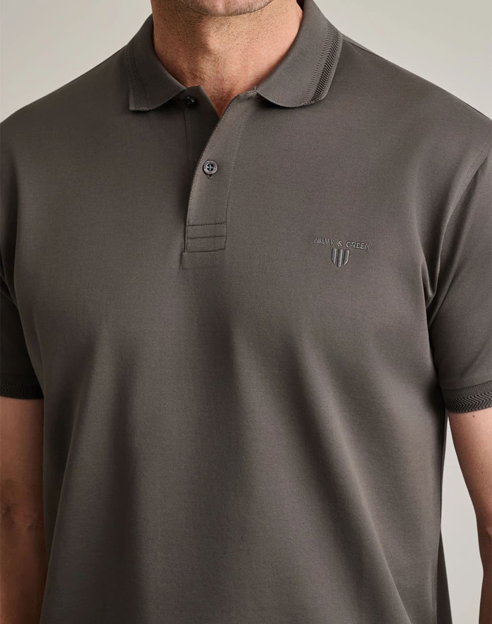 Men's Polo Shirts Navy & Green Green