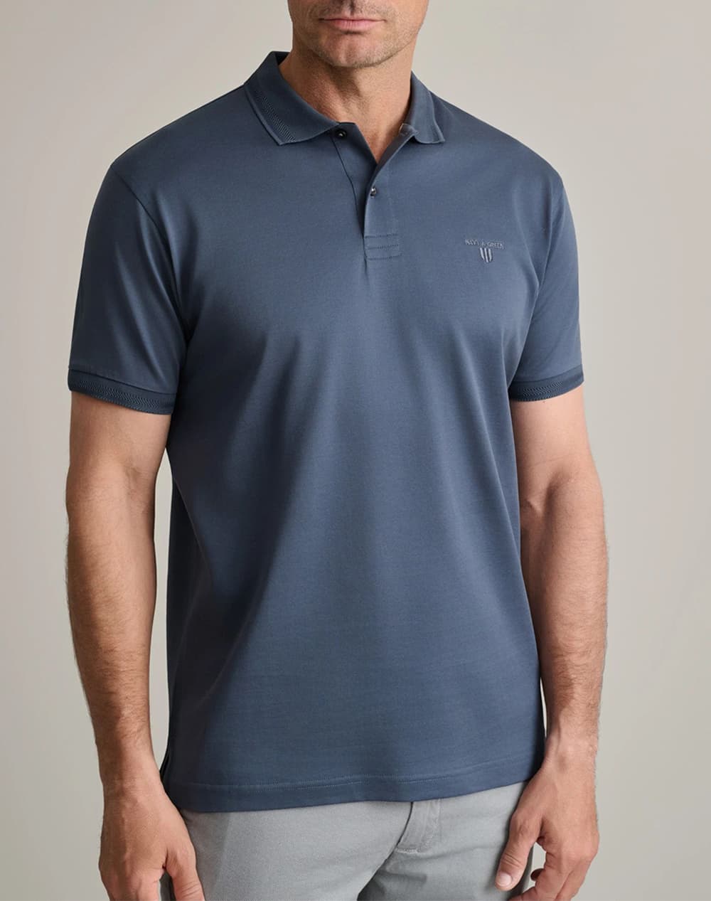 NAVY&GREEN ΜΠΛΟΥΖΑ ΠΟΛΟ 24EY.025/PL.1-STORMY SEA Ciel