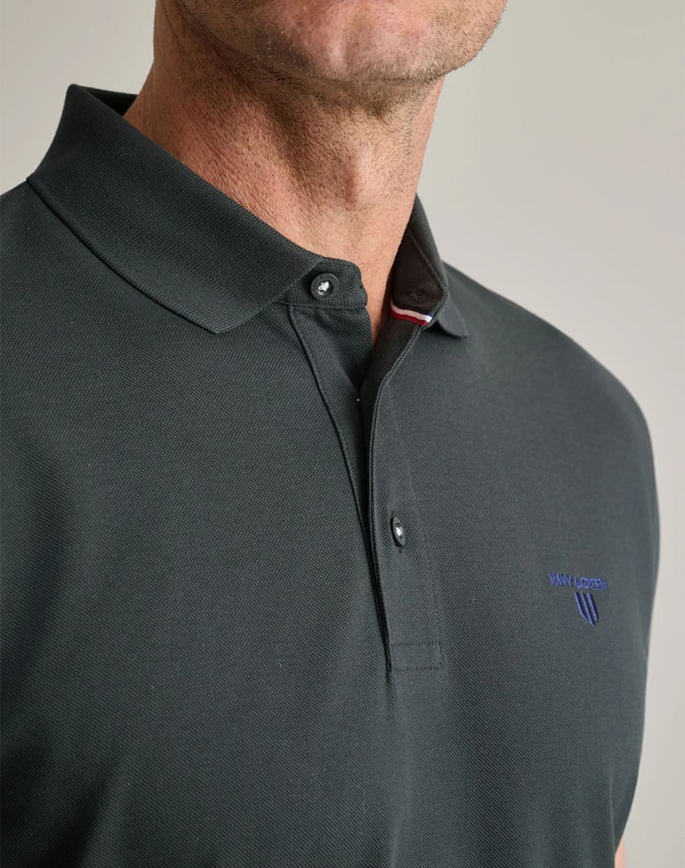 Men's Polo Shirts Navy & Green Green