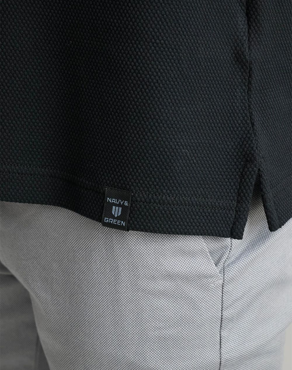 Men's Polo Shirts Navy & Green Black