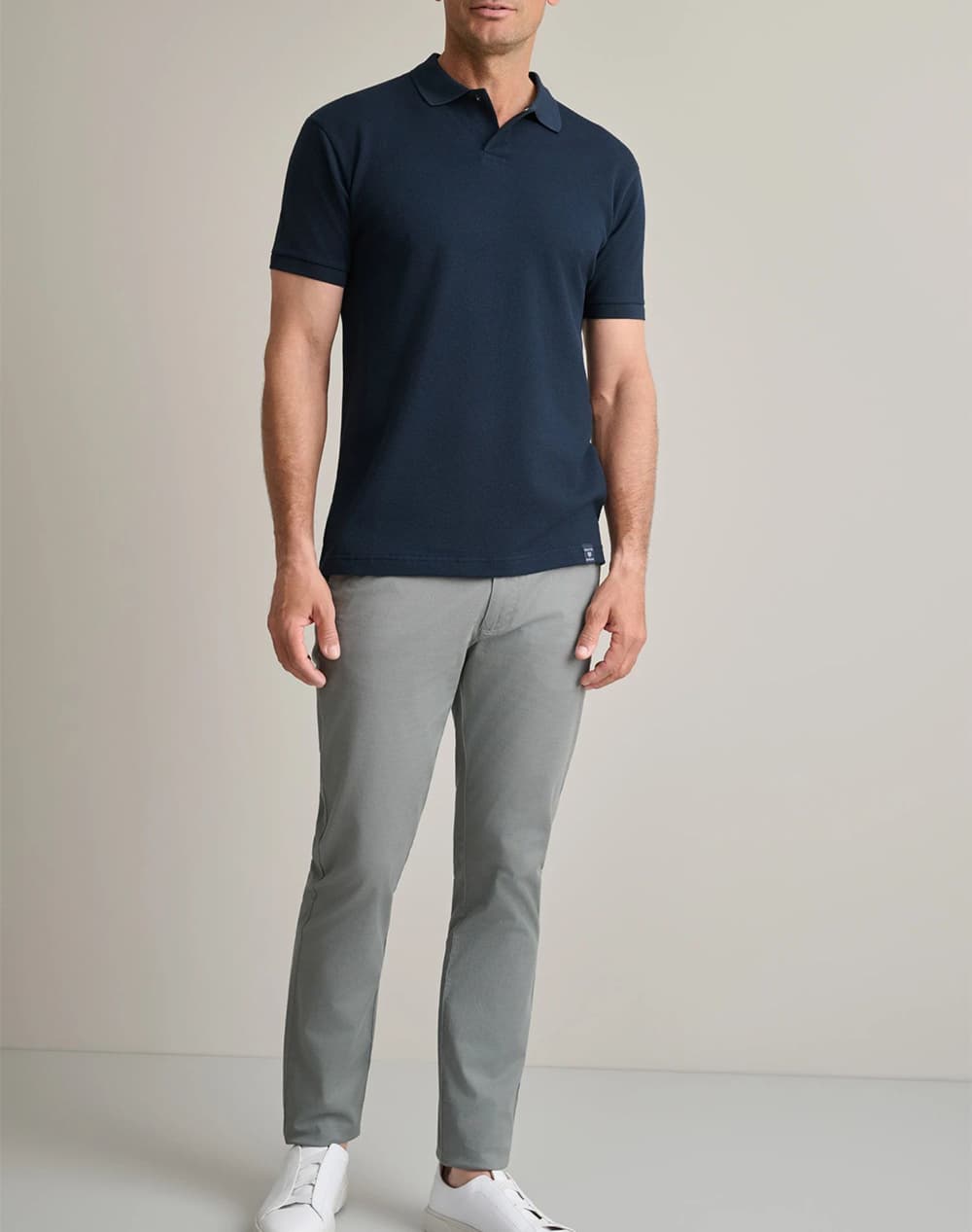 Men's Polo Shirts Navy & Green Blue