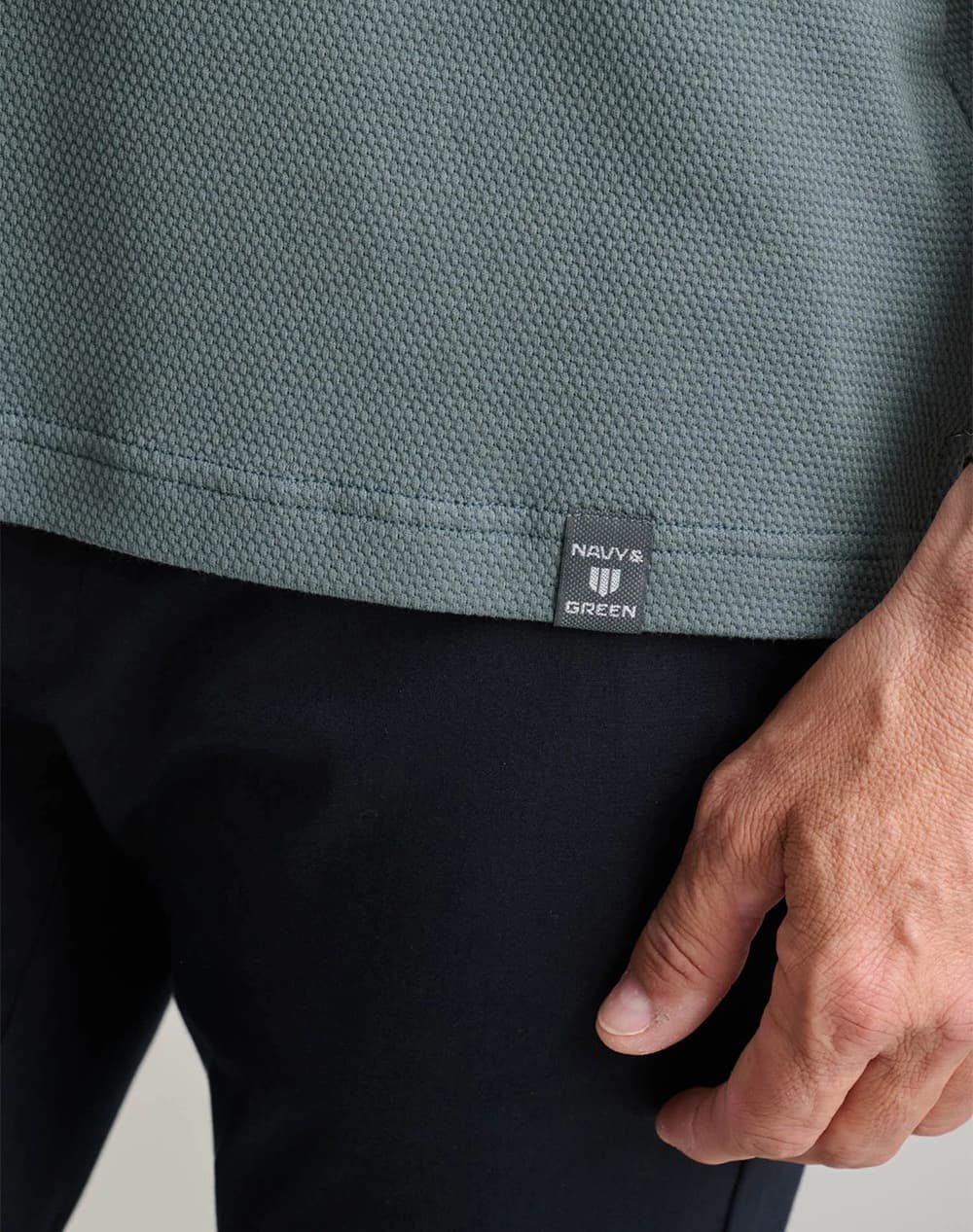 Men's Polo Shirts Navy & Green Blue