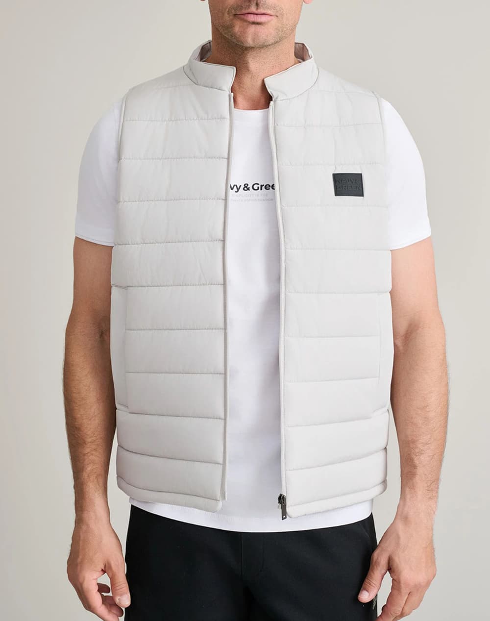 Men's Vests Navy & Green Blue